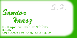 sandor haasz business card